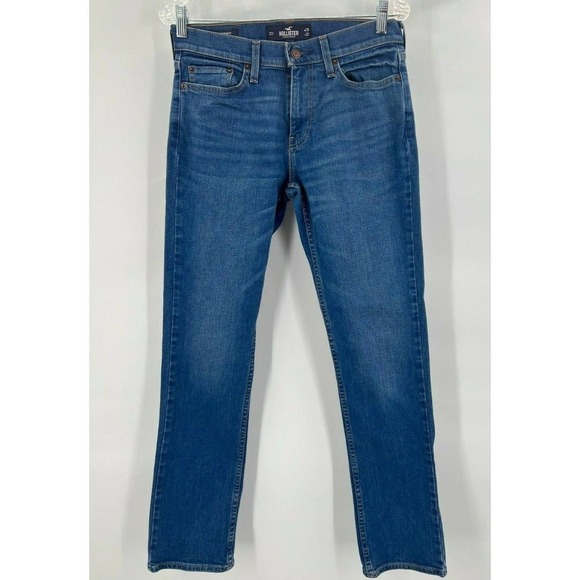 Hollister Epic Flex Size W29/L32 Men's Slim Straight Jeans Medium Wash Blue - Picture 1 of 5
